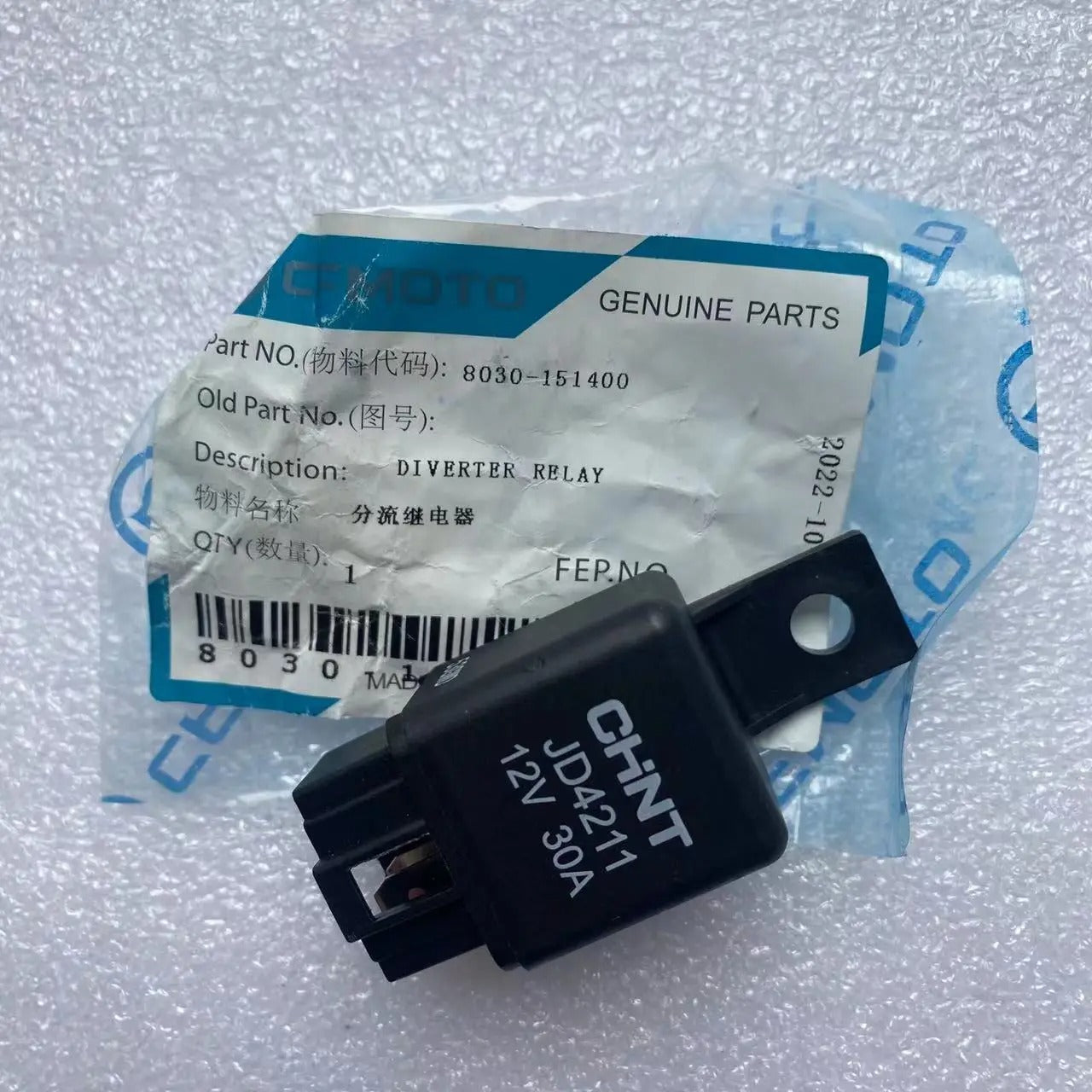 Original Diverter Relay For CF MOTO ATV Parts 450CC 500CC 600CC 800CC Cforce 8030-151400