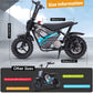 24V Electric Dirt Bike for Kids 250W High Torque Motor, 24V 9AH, 2 Speeds,10/12 MPH, UL 2849 Certificated Electric Kids Mini Bike for Ages 3+