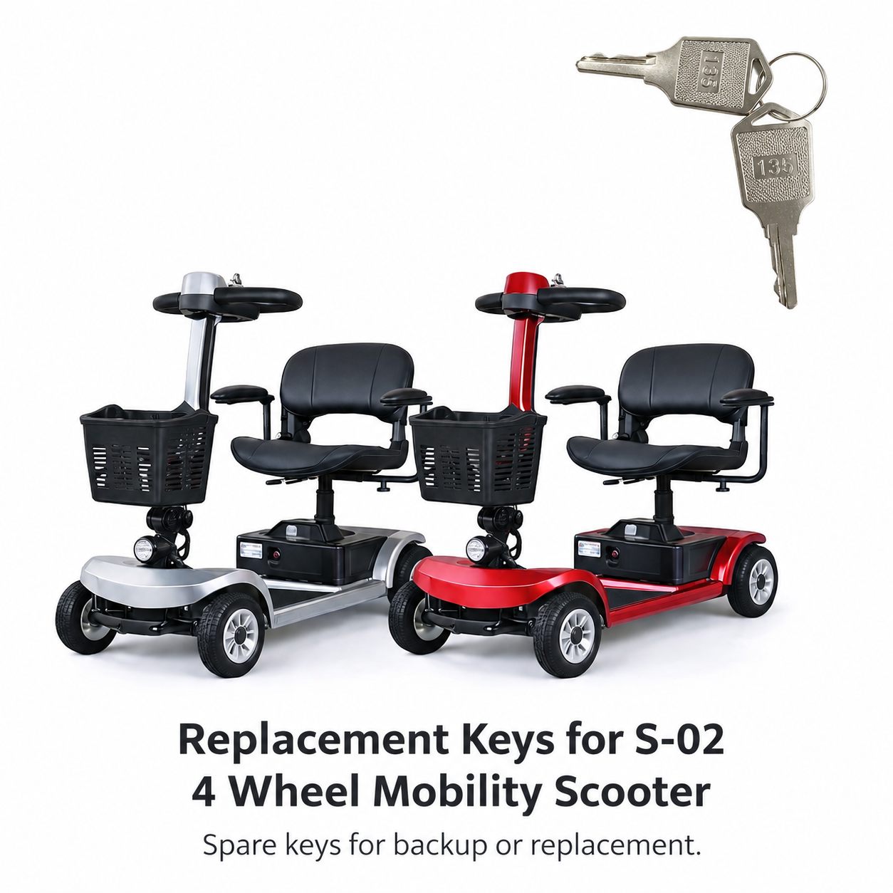Key Fit for 4 Wheel Mobility Scooter S-02