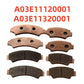 ORIGINAL Whole Set Front and Rear Brake Pads A03E11120001 & A03E11320001 For Segway 600 ATV Snarler AT6 L E5 Snarler AT6 S T3b