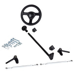 Kit de dirección EverJoy Fix Go-Kart, volante de 265 mm, barra de acoplamiento ajustable, kit de bricolaje para construir un Go-Kart para motores de 80 cc, 98 cc y 105 cc.
